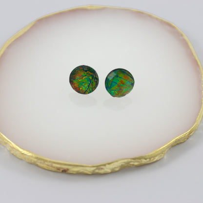 GREEN TORNASOL EARRINGS