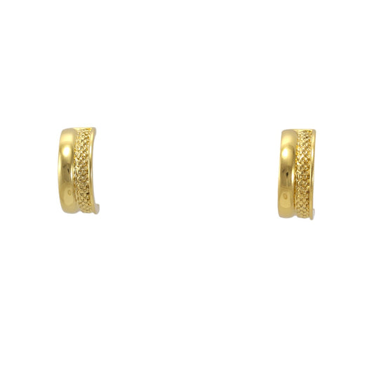 GOLD PLATED 24k HOOPS WITH DESIGN