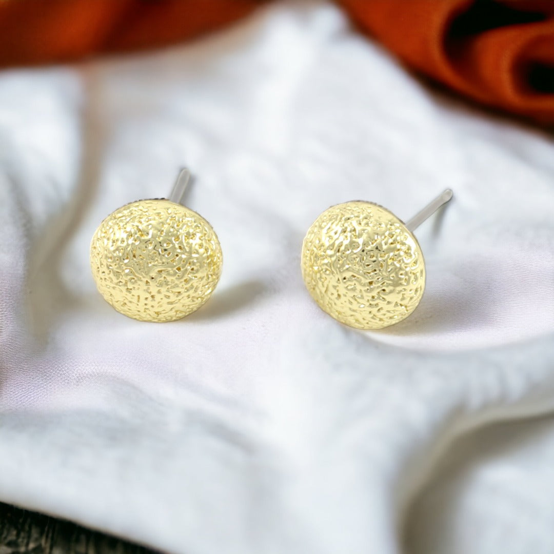 Ball Earrings Gold Plated 24K