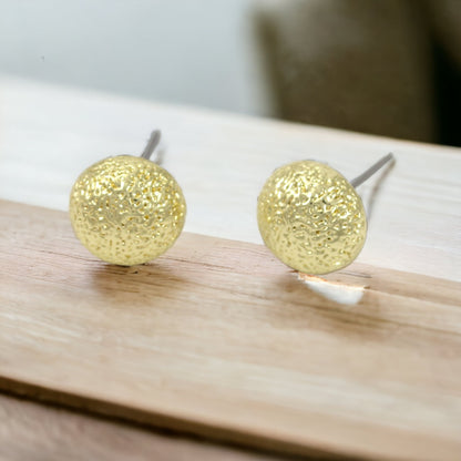 Ball Earrings Gold Plated 24K