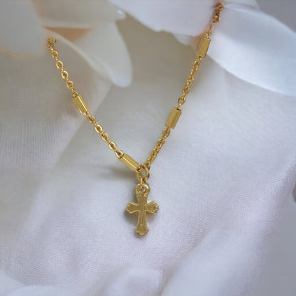 Handmade Baby Cross Bracelet Gold Plated