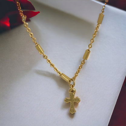 Handmade Baby Cross Bracelet Gold Plated