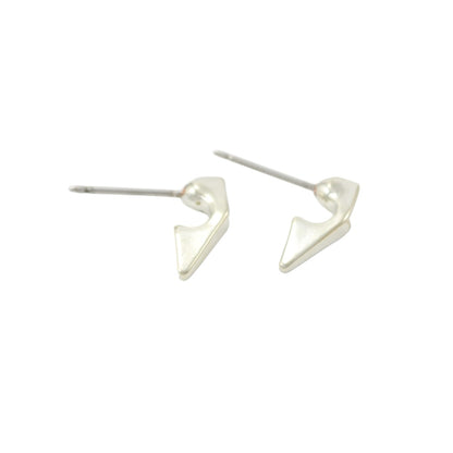 Small triangles Stud Silver Plated Earrings