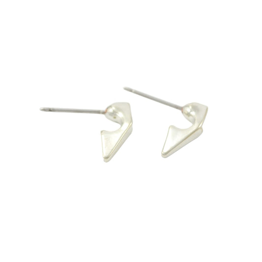 Small triangles Stud Silver Plated Earrings