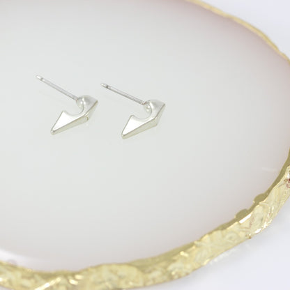 Small triangles Stud Silver Plated Earrings