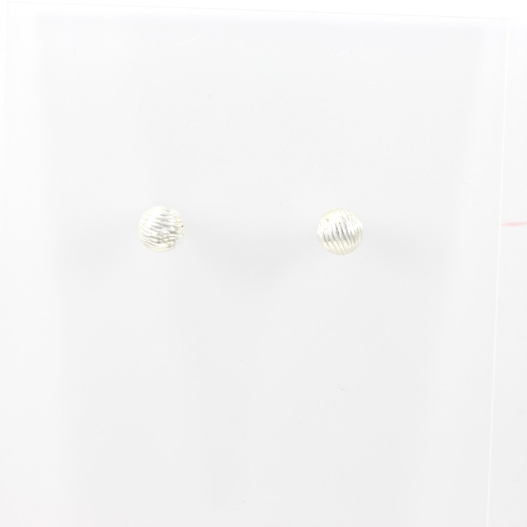 Circle Stud Silver Plated Earrings