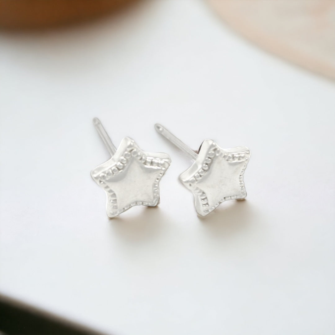 SILVER PLATED EARRINGS - STARS