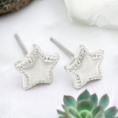 SILVER PLATED EARRINGS - STARS