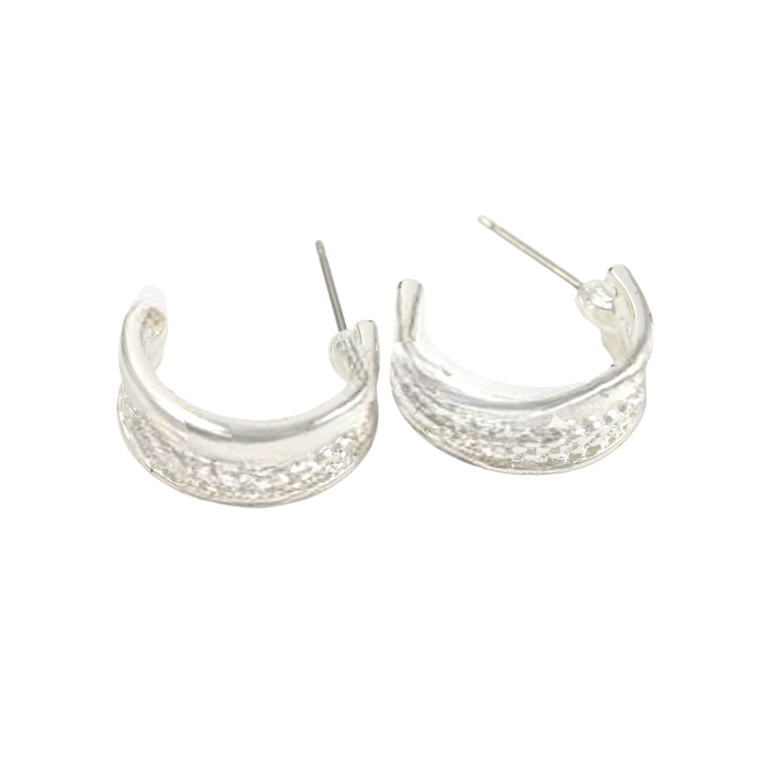 SILVER PLATED EARRINGS - HOOPS