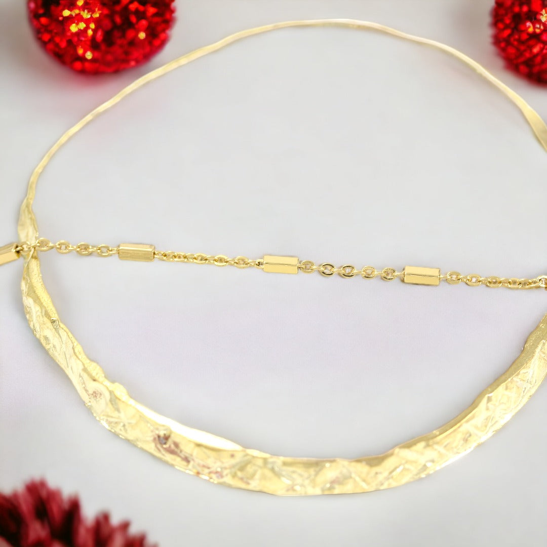 Elegant Link Bar Women's Bracelet 24K Gold Plated