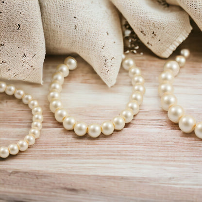 Salmon Pearl Stretch Bracelet