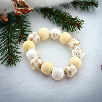 Christmas Bead Bracelet 16mm