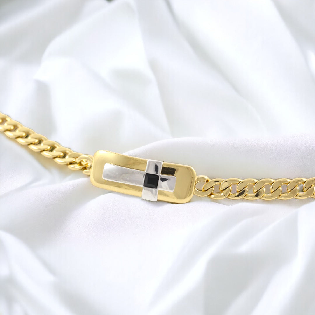 Cross Bracelet Real Gold Plated 24K