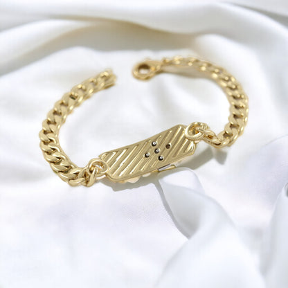 Cross Bracelet Real Gold Plated 24K