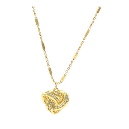 Tangled Heart Necklace Real Gold Plated 24K