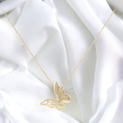 Butterfly Necklace Real Gold Plated 24K