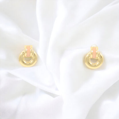 Pink Drop Real Gold Plated 24K Earrings