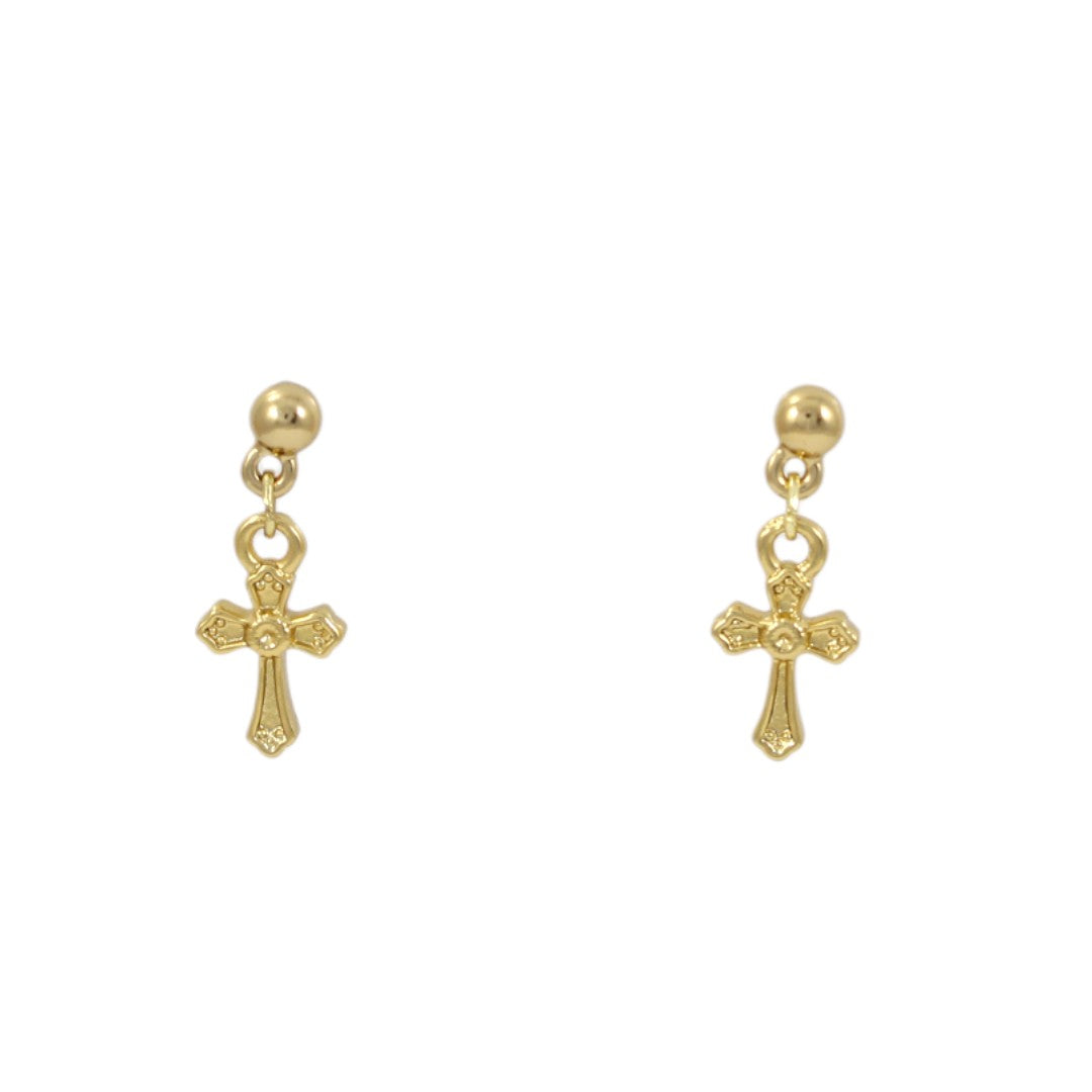 Cross Gold Plated 24K Pending Earrings