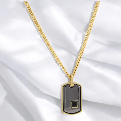 Men’s Tag Chain God Plated 24K