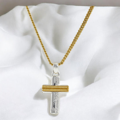 Cross Charm Gold Plated Necklace