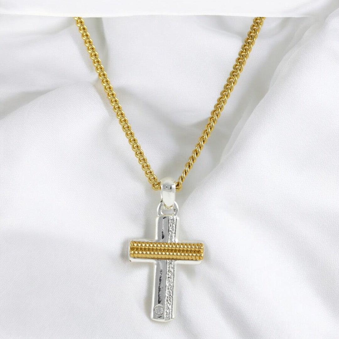 Cross Charm Gold Plated Necklace