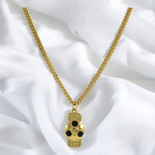 Soccer Men’s Chain God Plated 24K