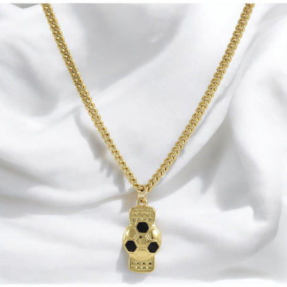 Soccer Men’s Chain God Plated 24K