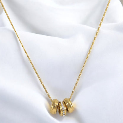 Necklace Rings Gold Plated 24K