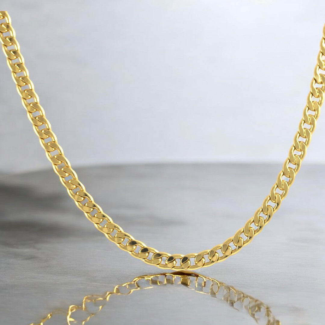 Mens 22" Thick Chain Gold Plated Necklace