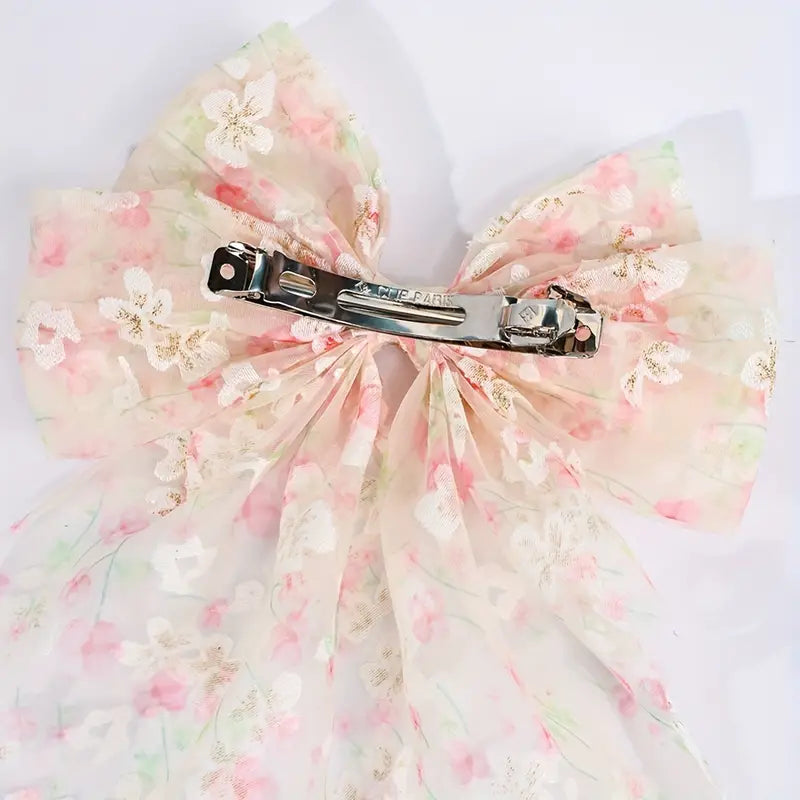 Transparent Clip Bow Large