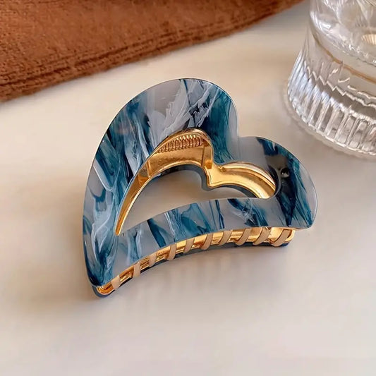 Elegant Heart Hair Claw Clip