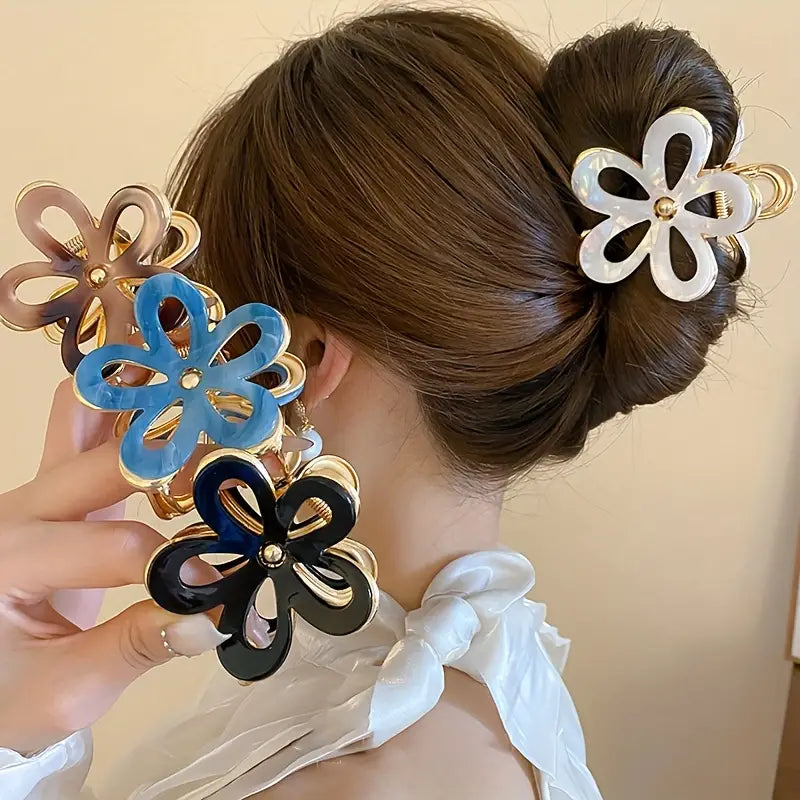 Elegant Flower Hair Claw Clip