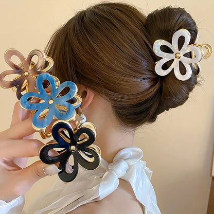 Elegant Flower Hair Claw Clip