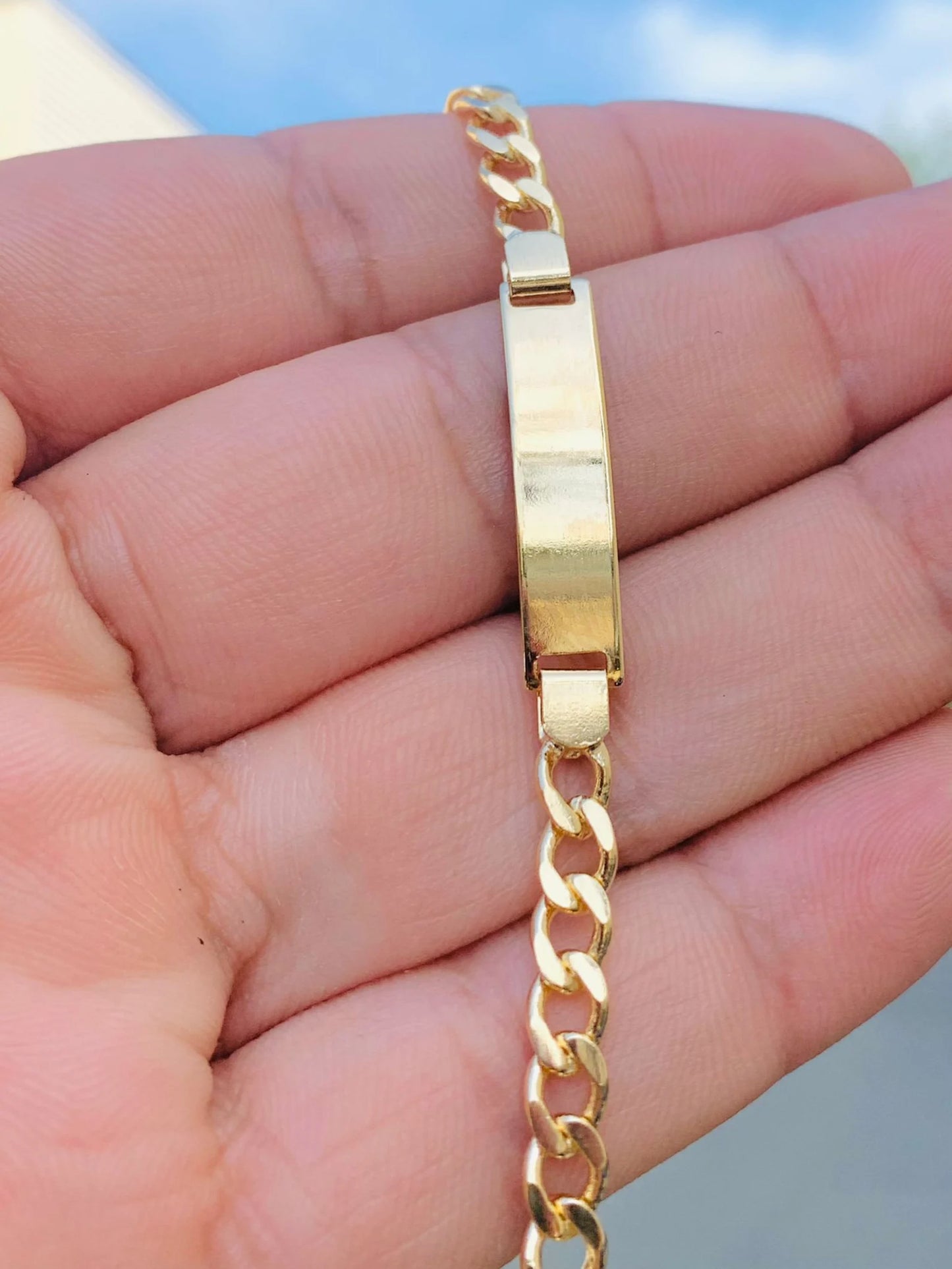 Gold Filled 18K Box Baby Bracelet