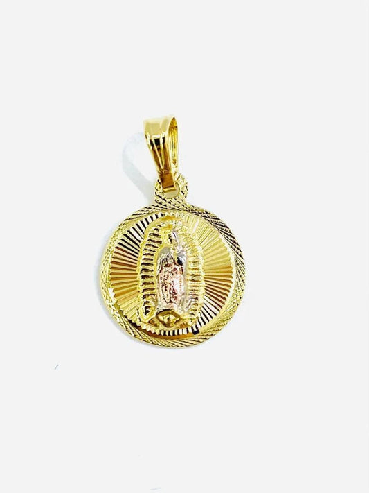 Gold Filled 18K Blessed Virgin Mary Diamond Cut Charm