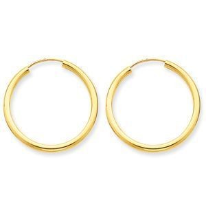 Endless Small Hoops Earrings Gold Filled 18K